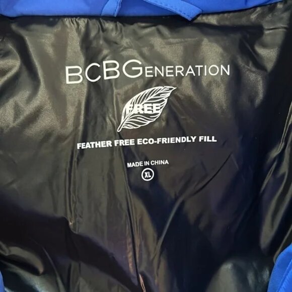 NWT BCBG Generation royal blue parka Feather-free eco-friendly fill Size XL - Picture 10 of 14
